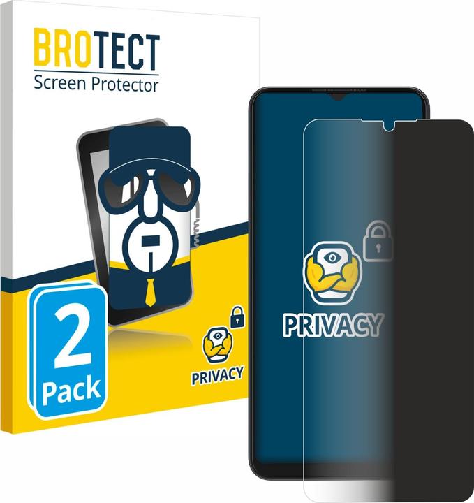 Actual product image BROTECT Anti-spy privacy film Blue light protection film (2 Piece, ZTE Blade A52)