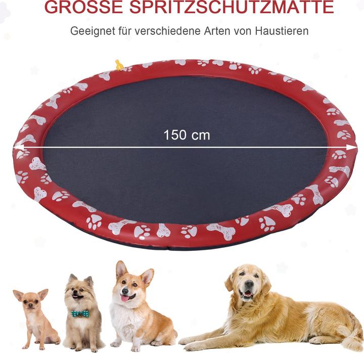 Produktbild PawHut Hunde-Planschbecken Kunststoff Rot (Hundepool)
