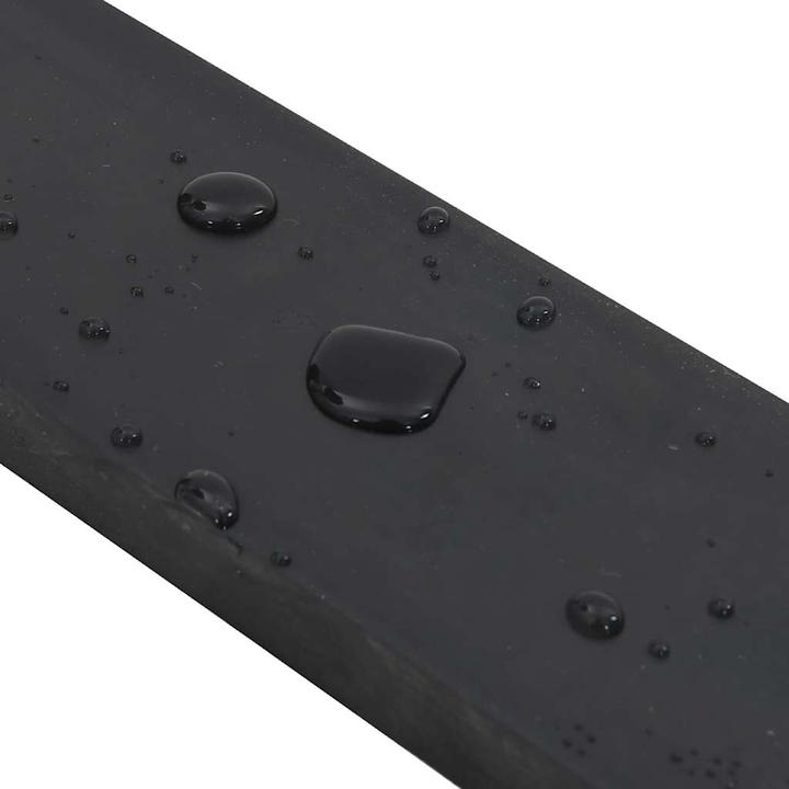 Produktbild VidaXL Schürfleiste Gummi Schwarz 80x10x2 cm Schürfleiste Gummilippe