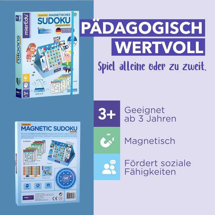 Image du produit mierEdu Jeu - Kit de bataille magnétique Sudoku (avancé) - (ME333) (Allemand)