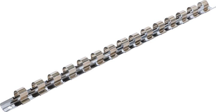 Actual product image BGS Socket Rail with 15 Clips 12.5 mm (1/2") (12.5 mm)