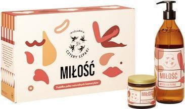 Mydlarnia Cztery Szpaki SET Miłość mydło w płynie 500ml + świeca do masażu 120ml
