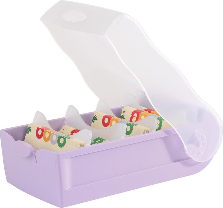 Image du produit Han Fichier CROCO A7 horizontal, 100 cartes, violet pastel translucide (A7)