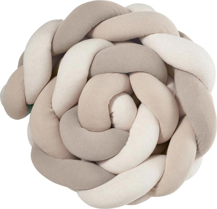 Produktbild nordic coast company Bettschlange geflochten Trio Beige Sand Natur