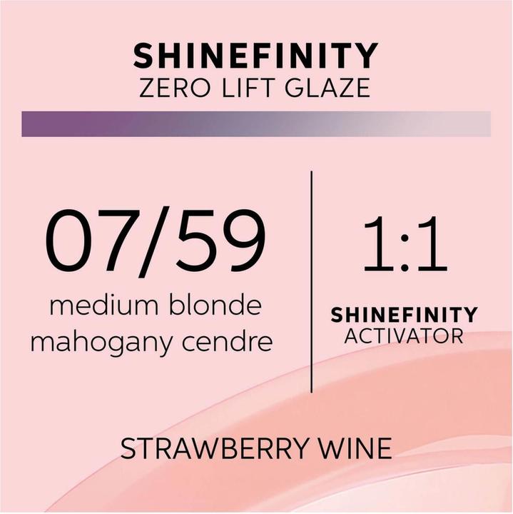Actual product image Wella Shinefinity (07, 59 - Strawberry Wine)