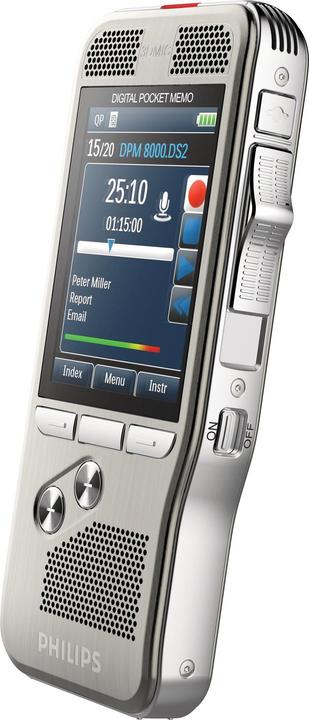 Actual product image Philips DPM8000 Pocket Memo (incl. software, international slide switch) (4 GB)