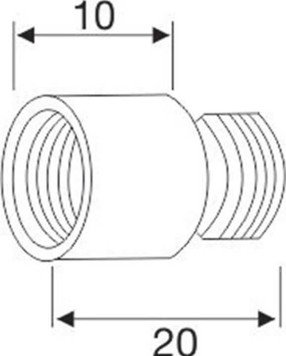 Actual product image BMB Extension for door peephole brass bright drill-Ø 14 mm length 10 mm