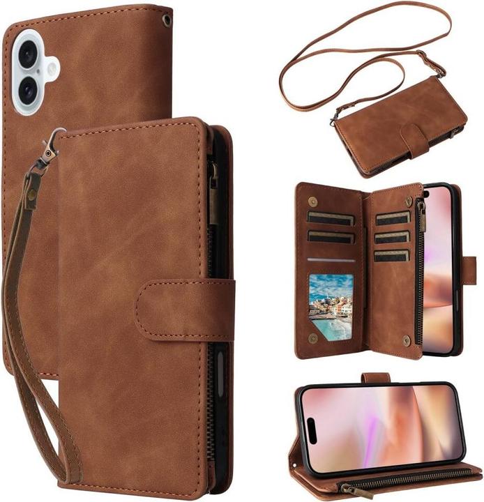 Actual product image Cover-Discount iPhone 16 Plus - Wallet case with lanyard (Apple iPhone 16 Plus)