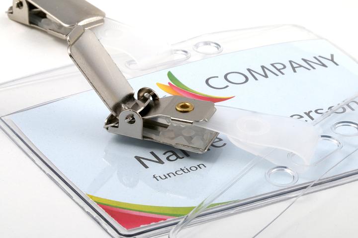 Actual product image Europel Name tag, open at the top, with clip, 60 x 90 mm