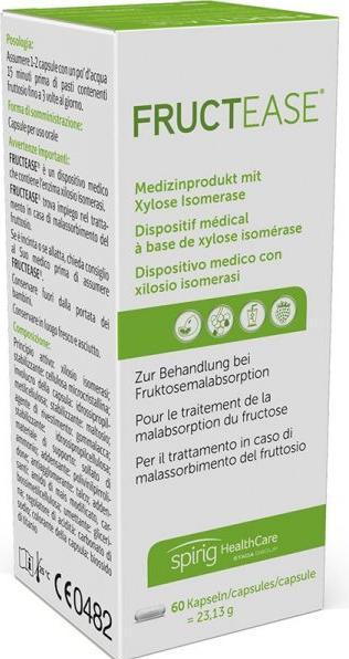 Nutritional values and ingredients Fructease enzyme preparation for fructose intolerance - 60 capsules (60 Piece, Capsules, 39 g)