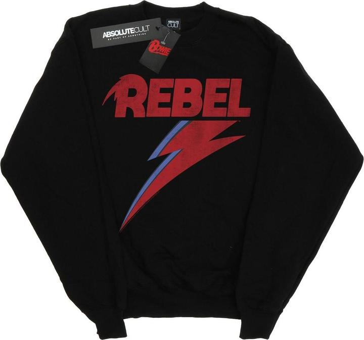 Actual product image David Bowie Womens/Ladies Distressed Rebel Sweatshirt (L)