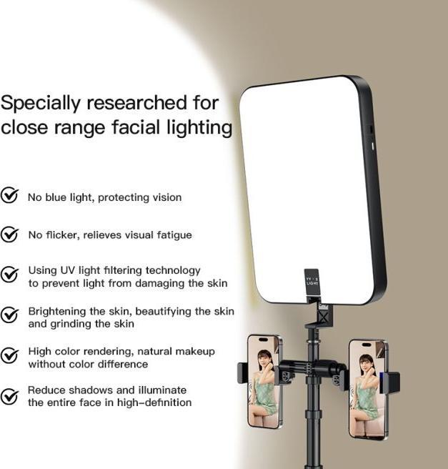 Image du produit Old Shark Pliable 14 pouces LED éclairage vidéo Photo Selfie Light Kit avec Tripode (Lumière vidéo)