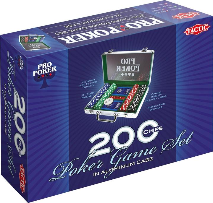 Actual product image Tactic Pro poker case, 200 chips (Dutch)