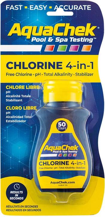 Aquachek Bandelettes d'analyse d'eau 4 en 1 pour TruTest (50 ml)