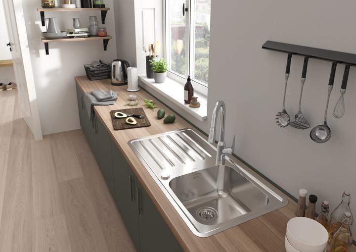 Image du produit hansgrohe HG Evier à encastrer 400/400 m Détach. gauche S4113-F400 inox (Éviers à poser, 50.50 cm, 97.50 cm)