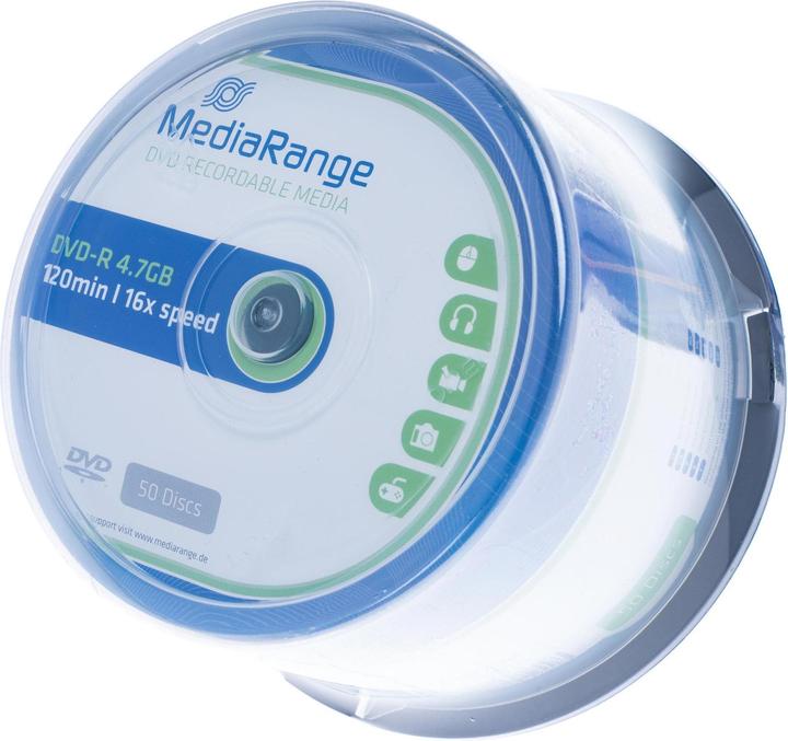 Image du produit MediaRange DVD-R 4.7GB, broche de 50 pièces (50 x)