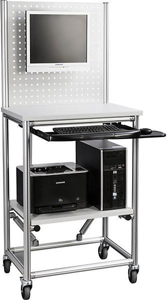 Produktbild kaiserkraft Alu-Profil Computer-Arbeitsplatz, mobil (700 kg)