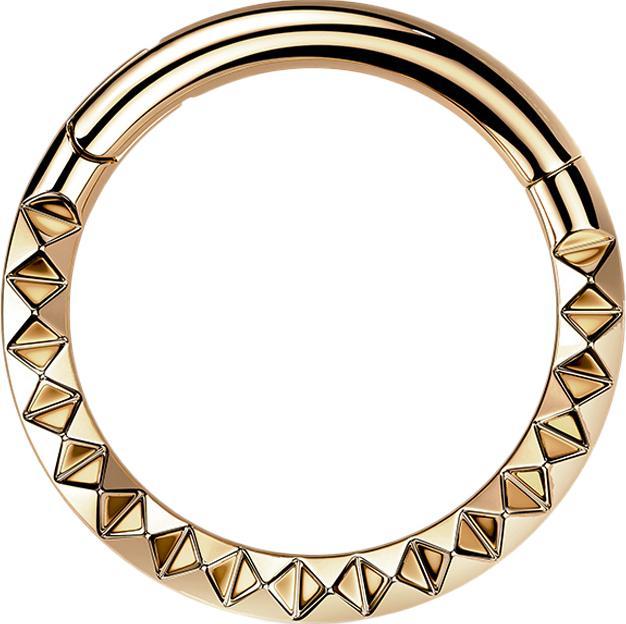 Produktbild Star Piercing Micro Segmentring klappbar rosegold Winkelmuster (Titan G23, ohne Messing)