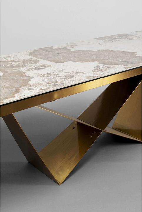 Image du produit Kare Design Table à rallonges Connesso Brass 200(+60)x100cm