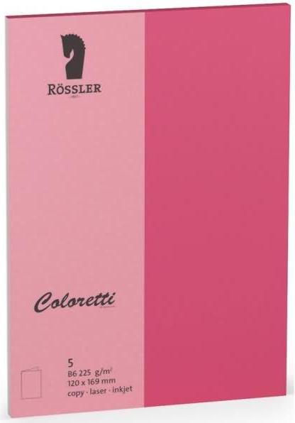 Immagine prodotto Rössler Cartoncini Coloretti B6 Rosa Confezione da 5 per disegnare il tuo personale (5 pz.)