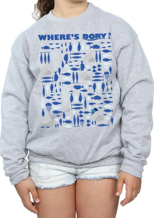 Actual product image Disney Girls Finding Dory Where's Dory? Sweatshirt (116)