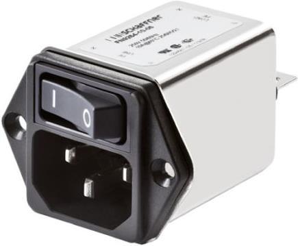 Schaffner EMV IEC Inlet filter 2-pole switched 10A