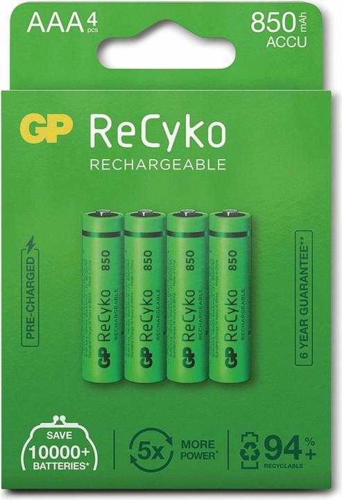 Actual product image GP Batteries ReCyko (4 pcs., AAA, 850 mAh)