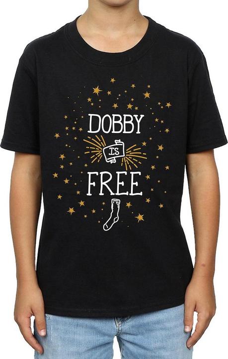 Actual product image Boys Dobby Is Free Cotton T-Shirt (140, 146)