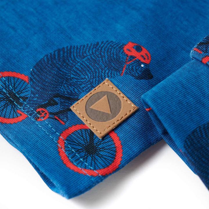 Produktbild VidaXL Kinderpyjama mit Langen Ärmeln Petrolblau 116,Material (116)