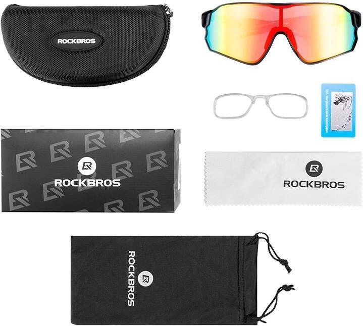 Immagine prodotto Rockbros Occhiali da ciclismo polarizzati 10135R (rosso) (Nero Rosso, Rosso)