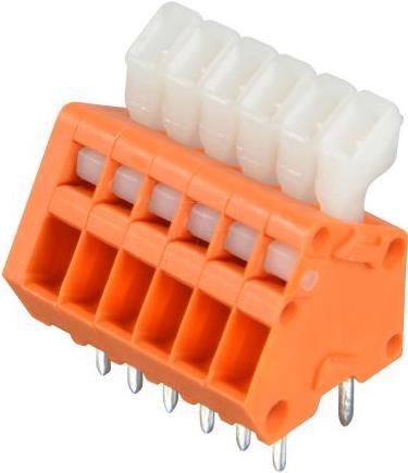 Actual product image Wago 6 way cage clamp connector,2.54mm pitch