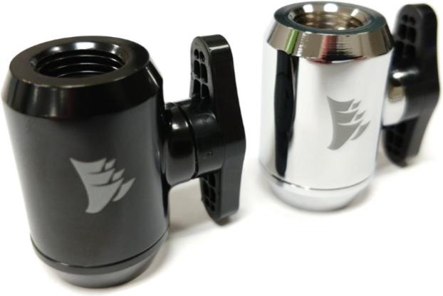 Actual product image Corsair Hydro X Series XF Adapter Shut-off ball valve