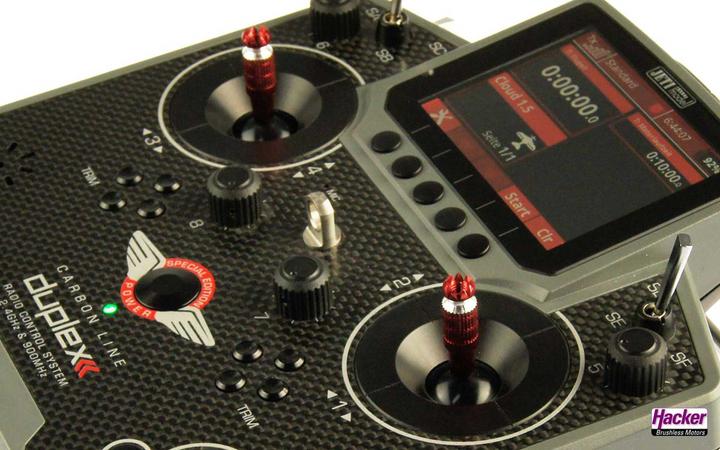 Produktbild Hacker steuerknüppel rot (kurz, 2stk.) dc/ds sender duplex 2,4ex