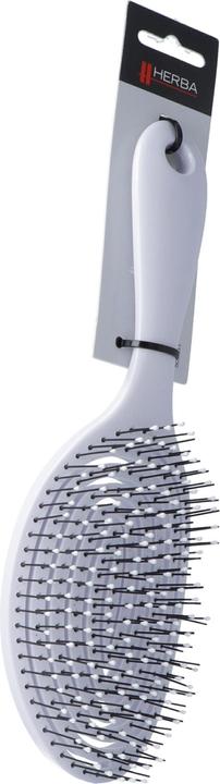 Actual product image Herba 3D Spiral plastic detangling brush, nylon bristles, white, oval, 23 cm