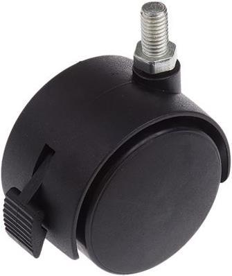 Actual product image Rs Pro 2 wheel nylon castor,Br,50 dia,M8 stud