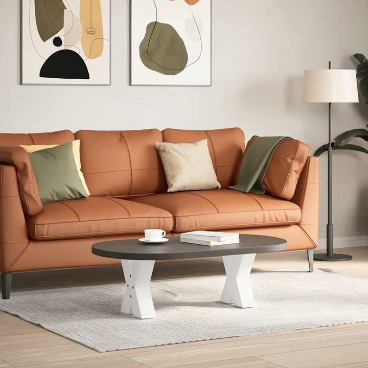 Immagine prodotto VidaXL Gambe per tavolino da caffè a forma di X 2 pz. Gamba per tavolo in acciaio bianco 30x(30-31) cm