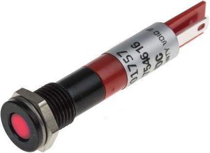 Produktbild Rs Pro LED 8mm Chromblende 24Vdc Rot