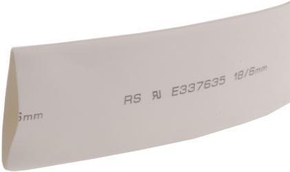 Actual product image Rs Pro White heatshrink tube 18/6mm i/d