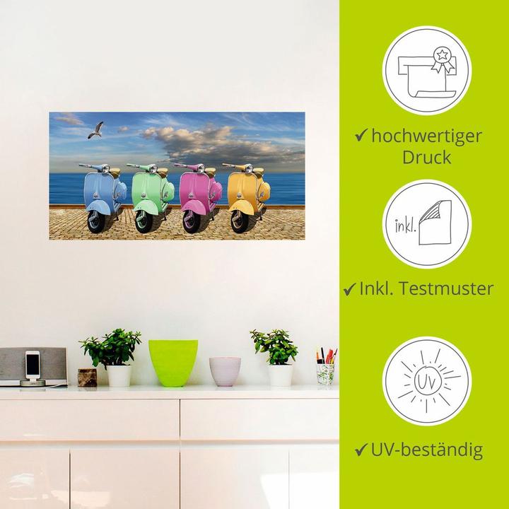 Produktbild Artland Vespa-Roller in bunten Farben T6ID (40 x 20 cm)