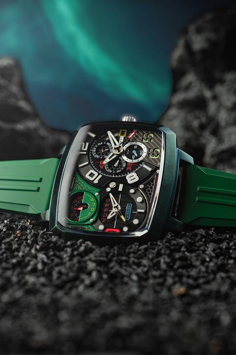 Produktbild Nubeo NB-6084-03 Herrenuhr Odyssey Triple Time-Zone Limited 58mm 5ATM (Chronograph)