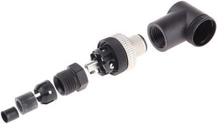 Actual product image TE Sensors Connect male Met. M12, 5 pin elbowed