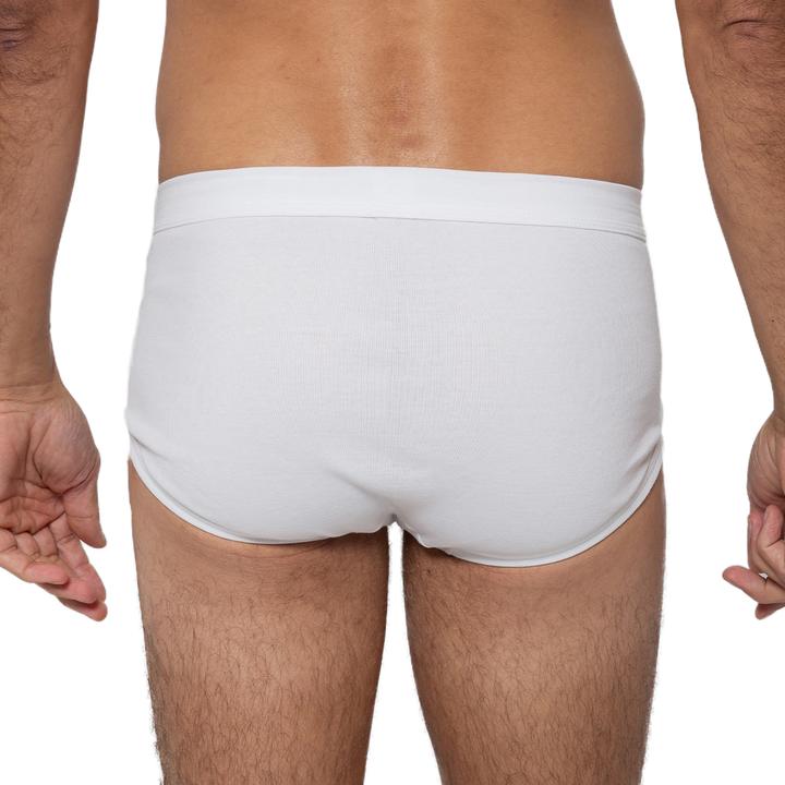 Image du produit Ammann Lot de 4 slips / caleçons à fines côtes en coton organique avec ouverture (L, paquet de 4)