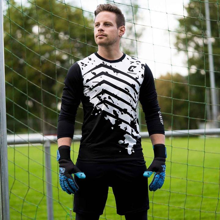 Produktbild Catch & Keep Trikot Protection Torwarttrikot Gr. 152 Weiss-Schwarz Fussball Torwart Shirt Oberteil (152)