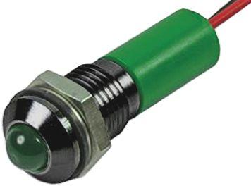 Image du produit Rs Pro Fils LED 8mm noir convexe vert 24Vcc