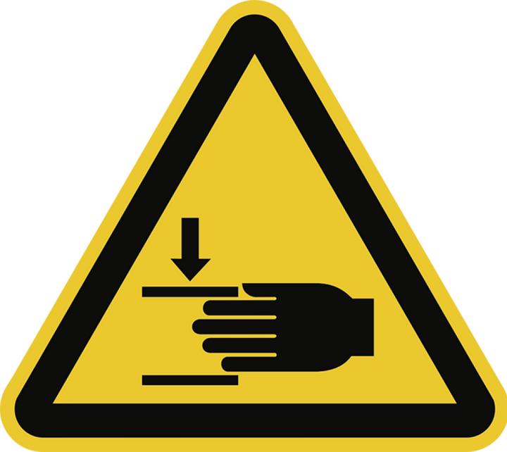 Moedel Hand injury warning sign
