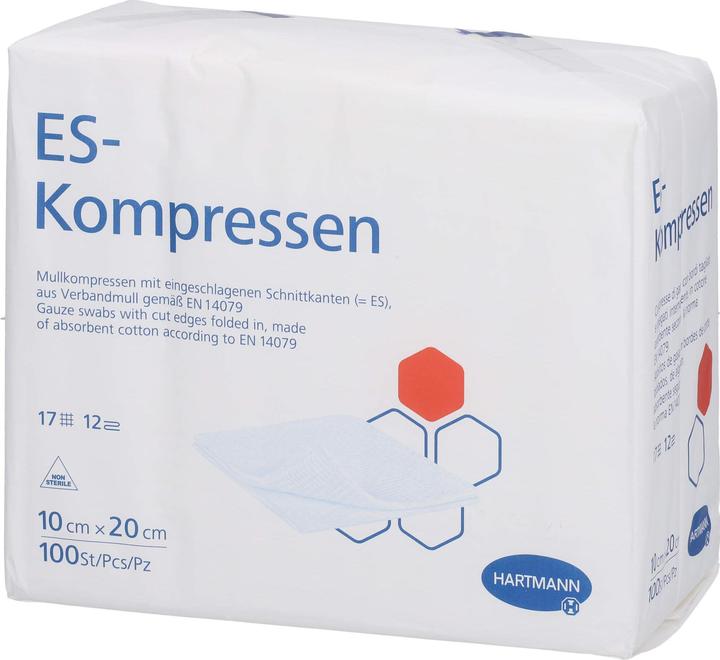 Produktbild Hartmann ES-Kompressen 10 cm x 20 cm / 12-fach / unsteril / 100 Stk.