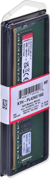 Produktbild Kingston KTH-PL426E/16G (1 x 16GB, 2666 MHz, DDR4-RAM, U-DIMM)