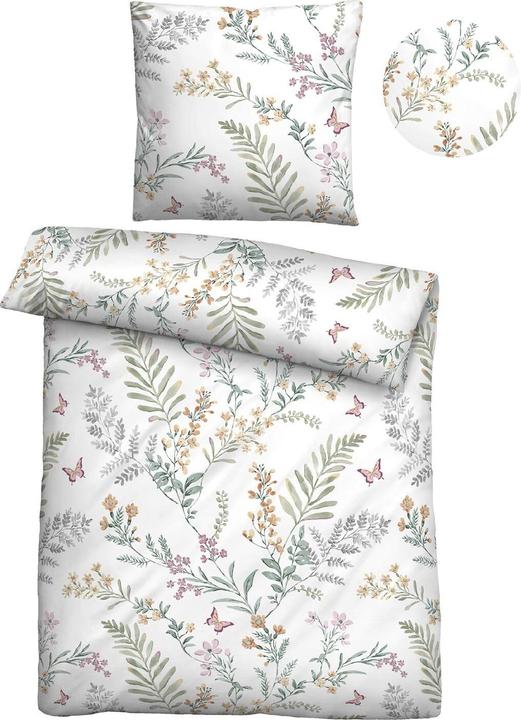 Produktbild Biberna Seersucker Bettwäsche 25208-426 pistaziengrün (Bettwäsche Set, 135x200 cm + 80x80 cm)