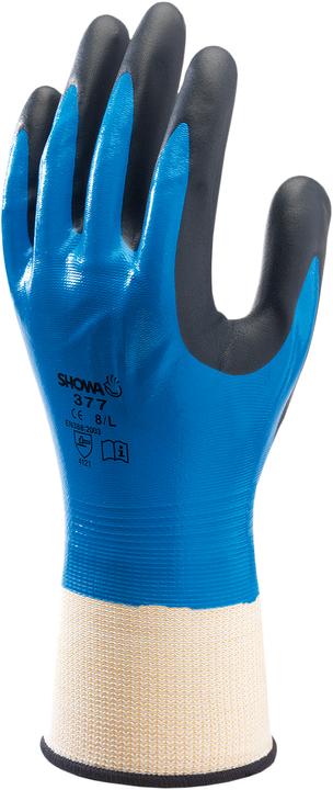 Actual product image Showa 377, foam coated nitrile glove, 9 (XL)