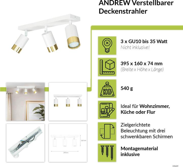 Produktbild Licht-Erlebnisse Spot Strahler Andrew (GU10)
